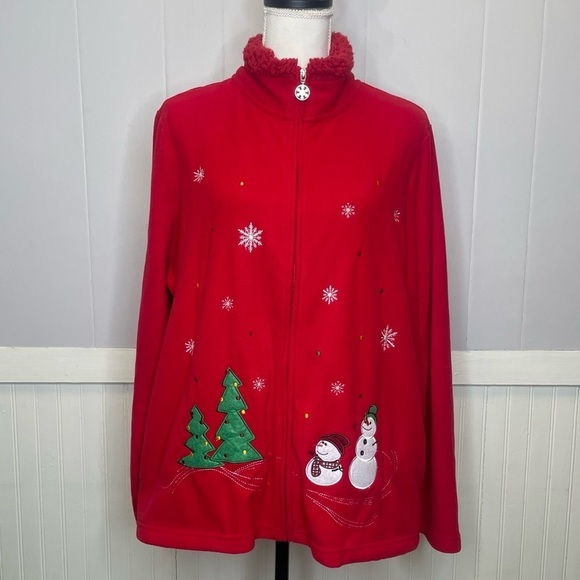 jason maxwell Jackets & Blazers - Vintage Jason Maxwell Christmas Fleece Jacket size XL